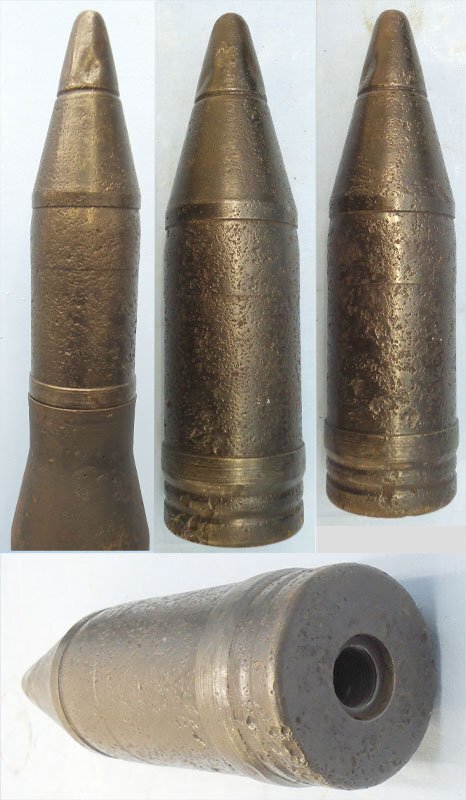  DEACTIVATED INERT. RARE, Unfired German, WW2, Panther V, 1944 Dated, 7.5cm (75 x 640R) Pzgr 39 APCBC/HE (Armour Piercing Capped, Ballistic Cap / High Explosive Round For The Panther (Panzer V) and the Jagdpanzer IV, Sd.Kfz. 162 tank destroyer. O 2087 DEACTIVATED INERT. RARE, Unfired German, WW2, Panther V, 1944 Dated, 7.5cm (75 x 640R) Pzgr 39 APCBC/HE (Armour Piercing Capped, Ballistic Cap / High Explosive Round For The Panther (Panzer V) and the Jagdpanzer IV, Sd.Kfz. 162 tank destroyer. O 2087  Other Ammunition