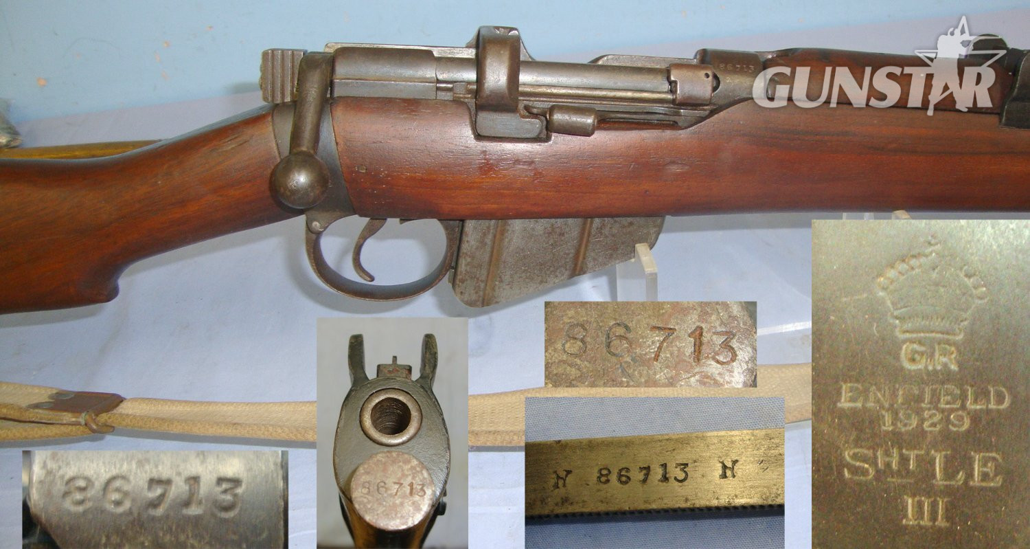 Enfield Rifle & Sling. D 6032 Bolt Action None Rifle