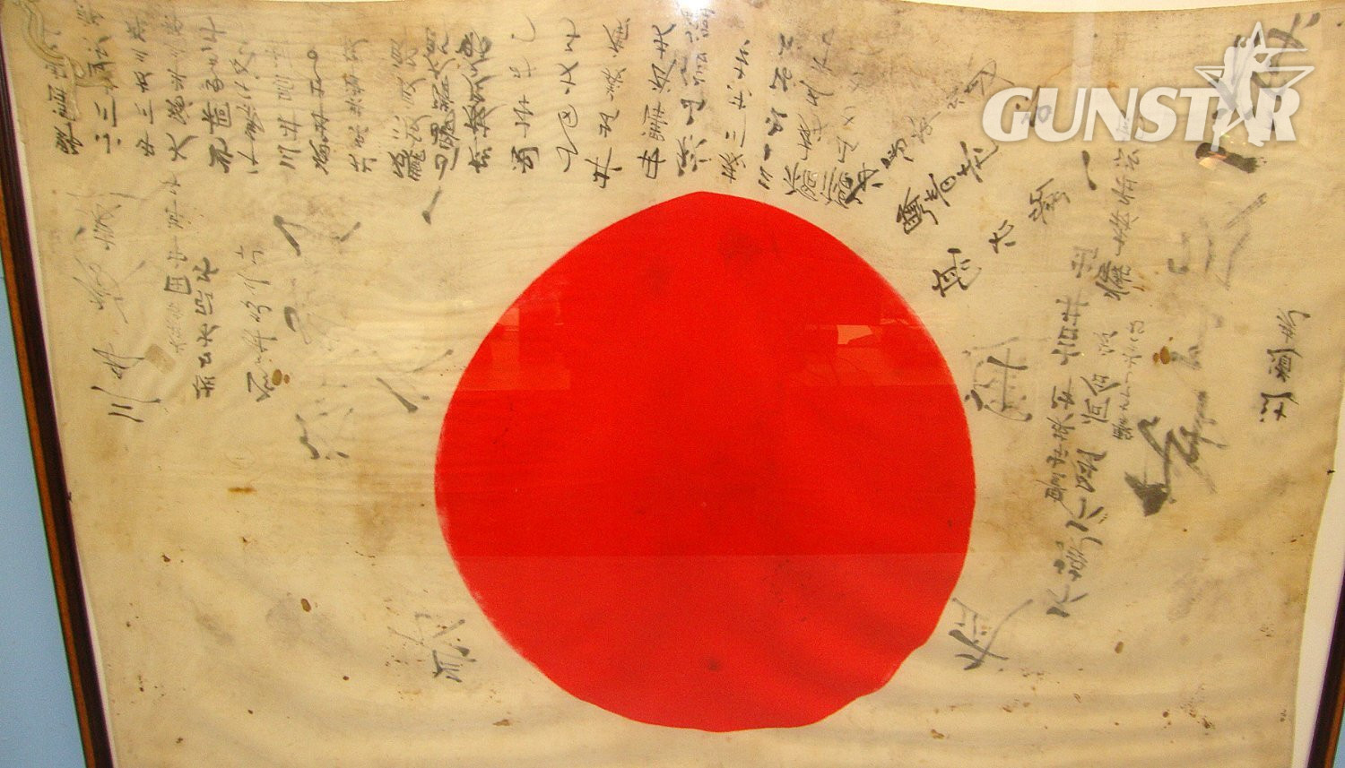 MASSIVE** Framed Original WW2 Japanese Soldier’s 'Yosegaki Hinomaru' (Or Good Luck) Battle Flag With Many Hand Written Kanji Signatures. MISC 2000  Antique & Militaria in 