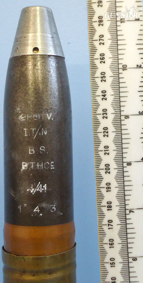  Vickers Naval 2Pr Mk II (High Velocity) (40 x 158R) High Explosive Practice Trac INERT Unfired WW2 1941 British Vickers Naval 2Pr Mk II (High Velocity) (40 x 158 Antique & Militaria
