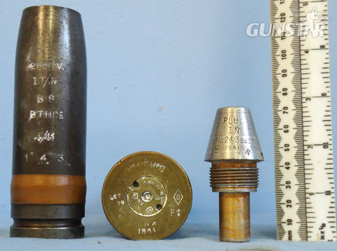 Vickers Naval 2Pr Mk II (High Velocity) (40 x 158R) High Explosive Practice Trac INERT Unfired WW2 1941 British Vickers Naval 2Pr Mk II (High Velocity) (40 x 158 Antique & Militaria
