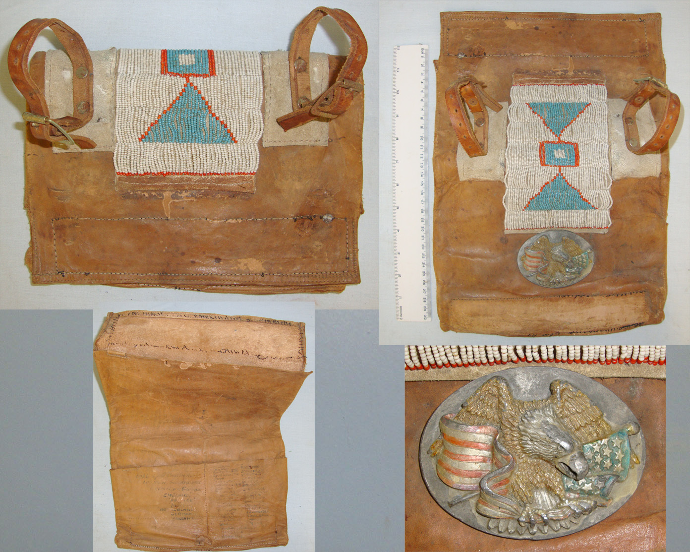 VERY RARE**WW2 U.S. Army Native American Indian Code Talkers Wampum Bead Decorated Document Satchel Pouch With Copies Of Paperwork To Garfield T Brown A U.S. Army Lakota Oglala ‘Code Talker’ . Sn 20873  Antique & Militaria
