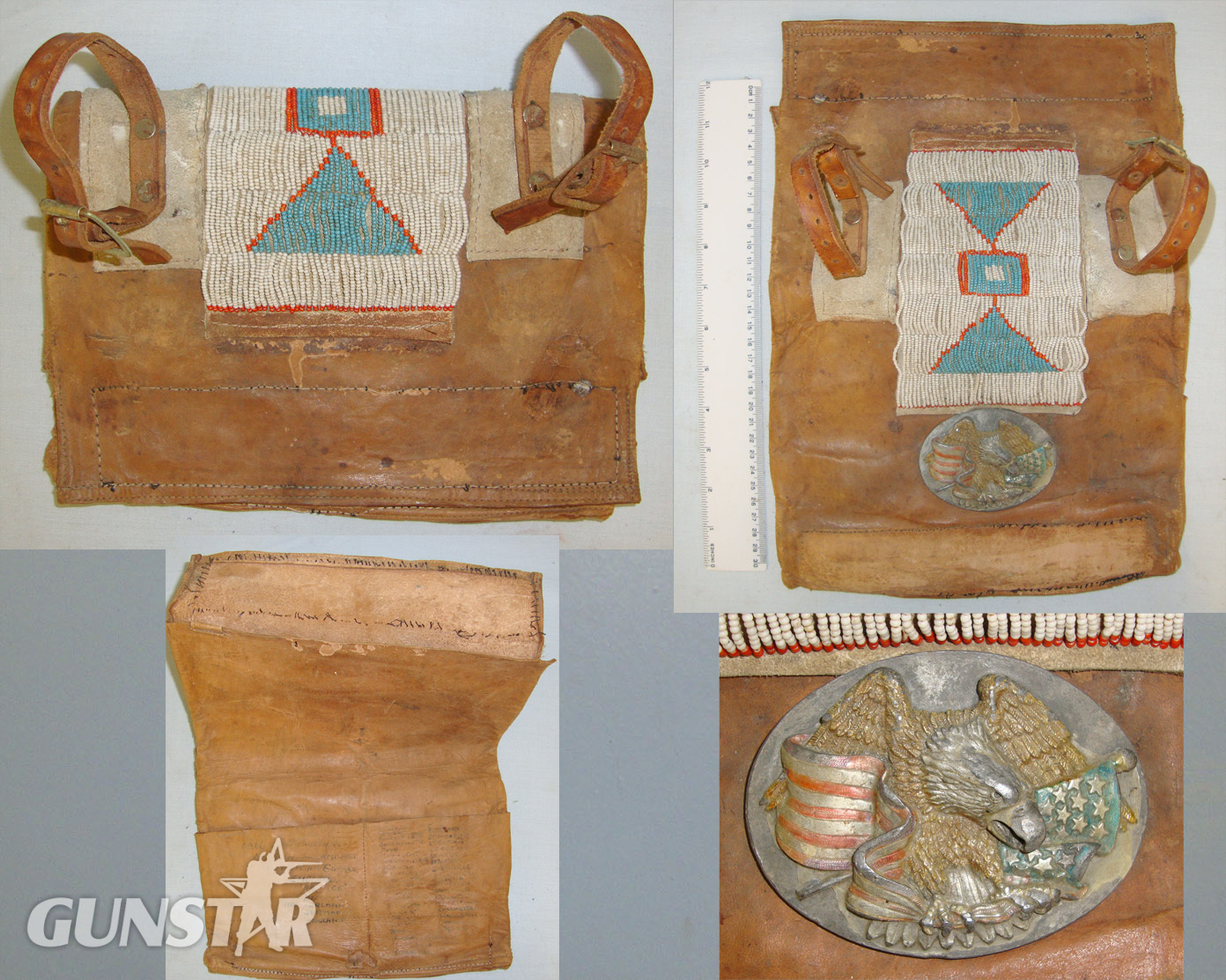  VERY RARE**WW2 U.S. Army Native American Indian Code Talkers Wampum Bead Decorated Document Satchel Pouch With Copies Of Paperwork To Garfield T Brown A U.S. Army Lakota Oglala ‘Code Talker’ . Sn 20873  Antique & Militaria