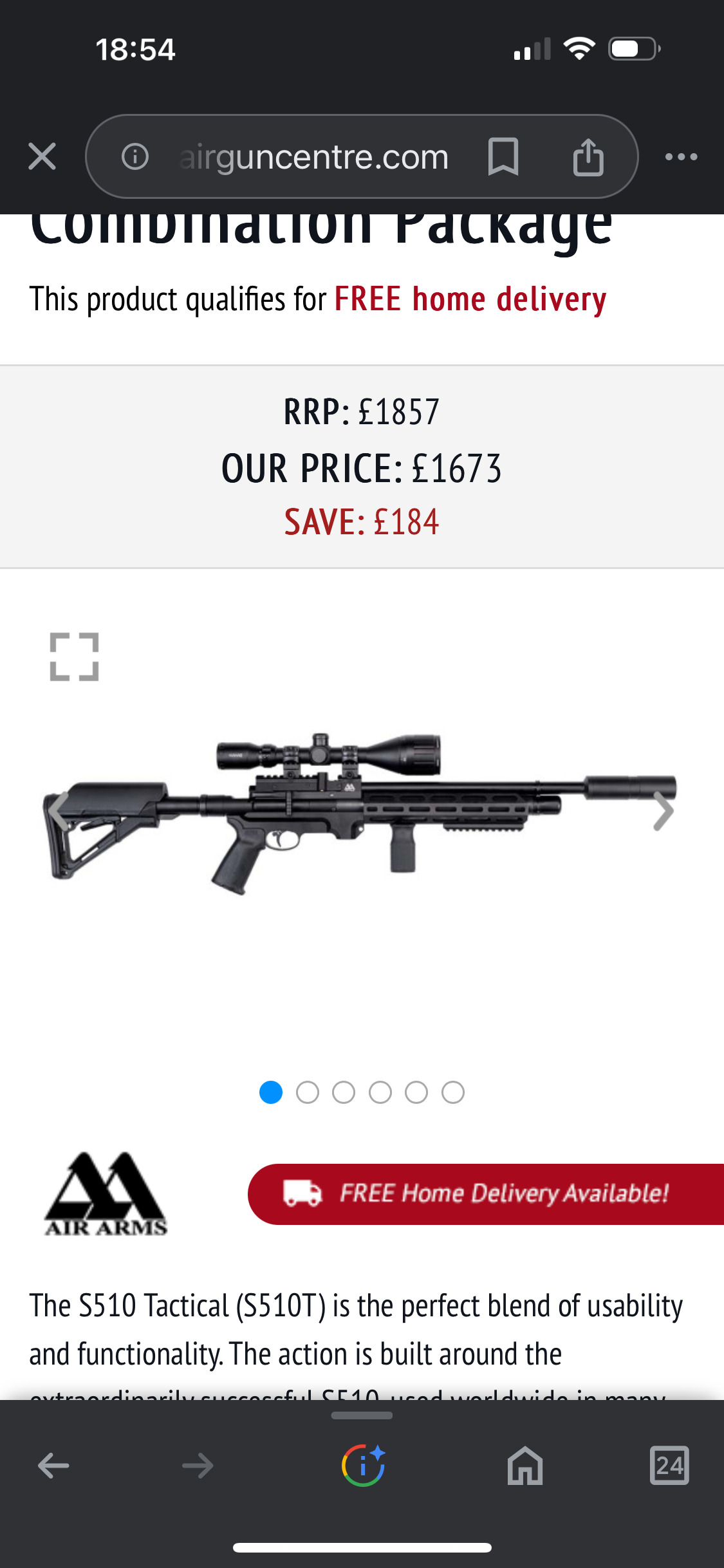 Air Arms S510 Carbine Tactical .177 - {CATEGORY}