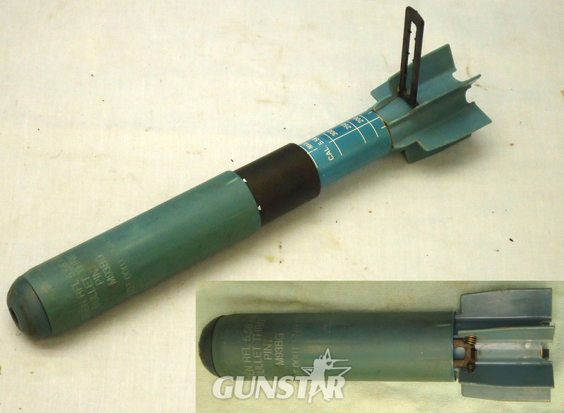 DEACTIVATED INERT. Unfired, Belgian Mecar Telgren M93BG Practice Rifle Grenade Rifle For The 5.56mm FNC Rifle. - O 1628 DEACTIVATED INERT. Unfired, Belgian Mecar Telgren M93BG Practice Rifle Grenade Rifle For The 5.56mm FNC Rifle. - O 1628  Other Ammunition in 