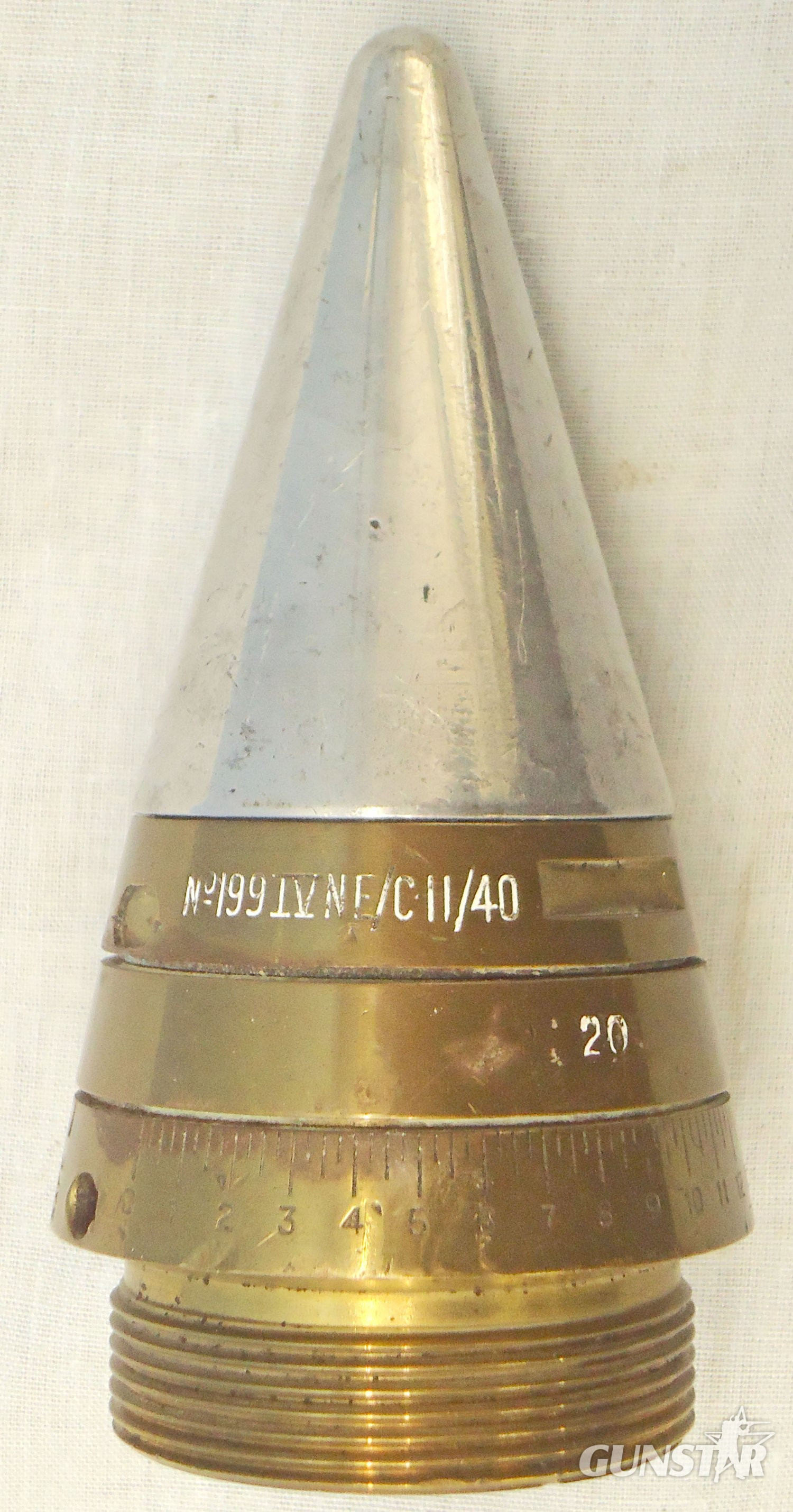 INERT DEACTIVATED. **MINT** British, WW2, 1940 Dated, Strippable & Complete for Instruction Purposes, No 199 Mk IV Time Fuze For The British 3.7 Inch Anti-aircraft Gun. Sn - 2846:99 INERT DEACTIVATED. **MINT** British, WW2, 1940 Dated, Strippable & Complete for Instruction Purposes, No 199 Mk IV Time Fuze For The British 3.7 Inch Anti-aircraft Gun. Sn - 2846:99  Other Ammunition - {CATEGORY} in 