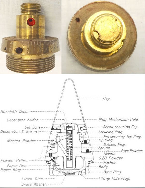  INERT DEACTIVATED. **MINT** British, WW2, 1940 Dated, Strippable & Complete for Instruction Purposes, No 199 Mk IV Time Fuze For The British 3.7 Inch Anti-aircraft Gun. Sn - 2846:99 INERT DEACTIVATED. **MINT** British, WW2, 1940 Dated, Strippable & Complete for Instruction Purposes, No 199 Mk IV Time Fuze For The British 3.7 Inch Anti-aircraft Gun. Sn - 2846:99  Other Ammunition