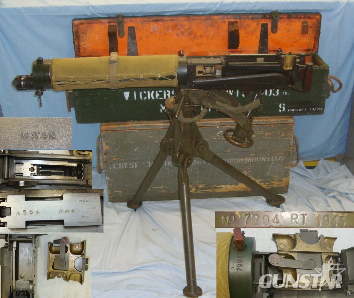  Lithgow Arms With Transit Cased 1943 Dated Tripod By RT (Randwick Tramways) & MK IV Mount. Sn 22534:17 None  Machine Gun