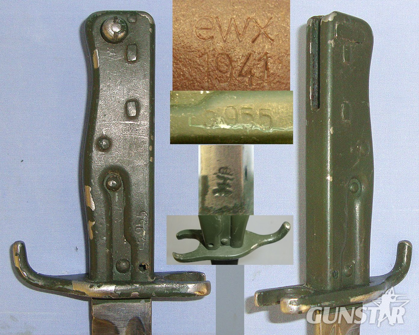 Original WW1 Imperial German Model 1888/98 (M88/98) Ersatz Bayonet, Scabbard & Later Leather Frog. Sn 23484:47 Bayonet