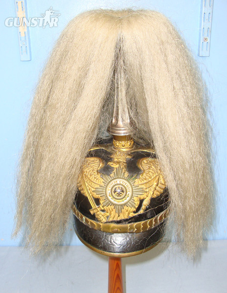RARE Imperial Prussian Guard’s Model 1871 Spike Top Pickelhaube General Rank Officer’s Helmet With Horse Hair Plume State & National Cockades Antique & Militaria in 