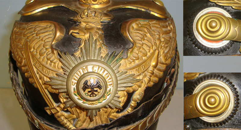 RARE Imperial Prussian Guard’s Model 1871 Spike Top Pickelhaube General Rank Officer’s Helmet With Horse Hair Plume State & National Cockades Antique & Militaria