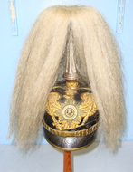 RARE Imperial Prussian Guard’s Model 1871 Spike Top Pickelhaube General Rank Officer’s Helmet With Horse Hair Plume State & National Cockades Antique & Militaria