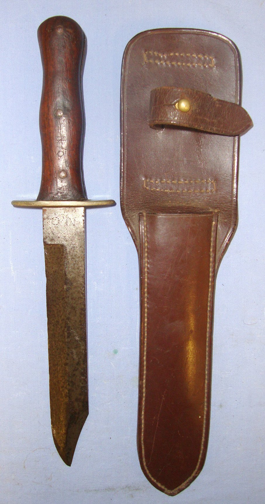 WW2 Burma Campaign Chindit Special Forces, Fighting / Combat Knife & Scabbard To N.Osborne. Sn 21890 Knive