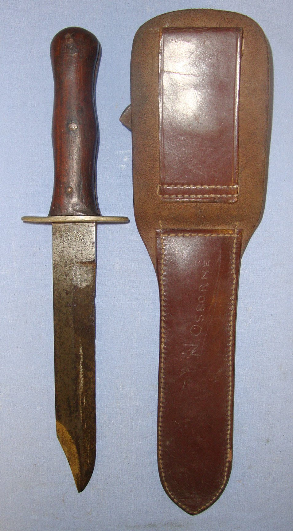  WW2 Burma Campaign Chindit Special Forces, Fighting / Combat Knife & Scabbard To N.Osborne. Sn 21890 Knive