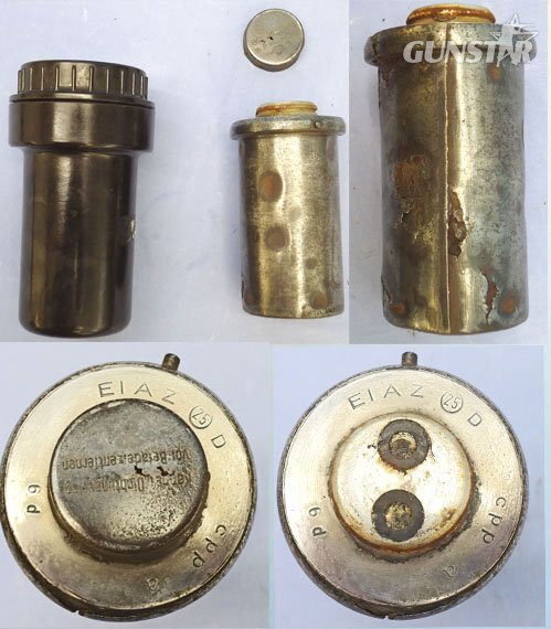 INERT DEACTIVATED, Late WW2, German No25D Bomb Fuze And Bakelite Transit Container. - O 2142 INERT DEACTIVATED, Late WW2, German No25D Bomb Fuze And Bakelite Transit Container. - O 2142  Other Ammunition