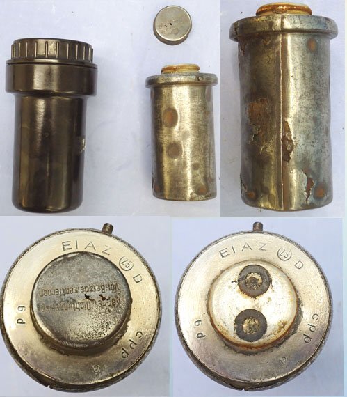 INERT DEACTIVATED, Late WW2, German No25D Bomb Fuze And Bakelite Transit Container. - O 2142 INERT DEACTIVATED, Late WW2, German No25D Bomb Fuze And Bakelite Transit Container. - O 2142  Other Ammunition