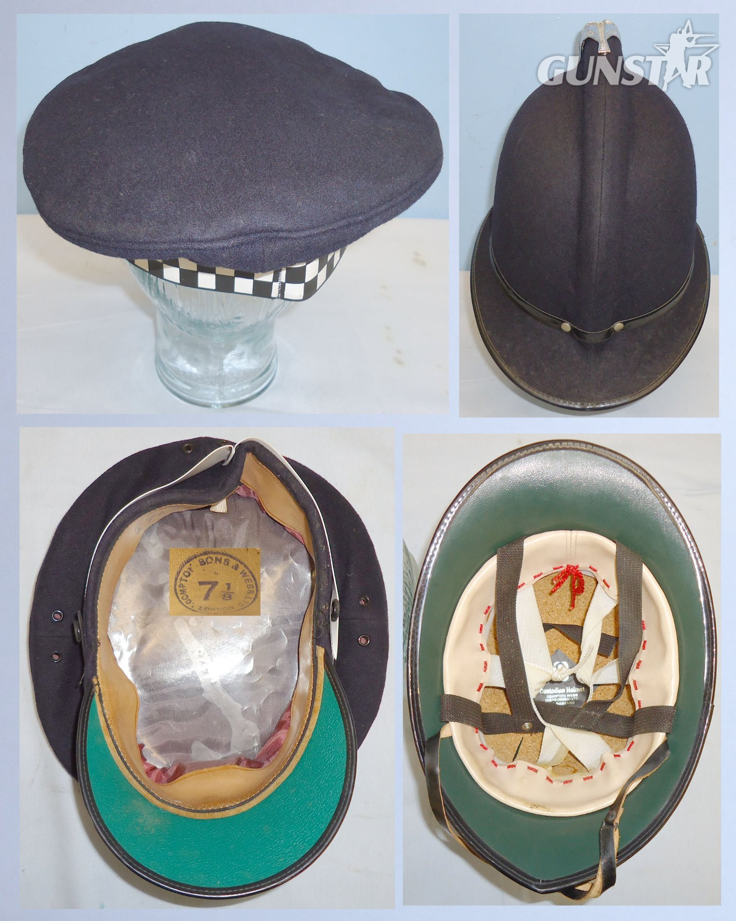  Pair* West Yorkshire Metropolitan Pre 1986 Police Hemet and Cap. POL 360. Pair* West Yorkshire Metropolitan Pre 1986 Police Hemet and Cap. POL 360.  Clothing