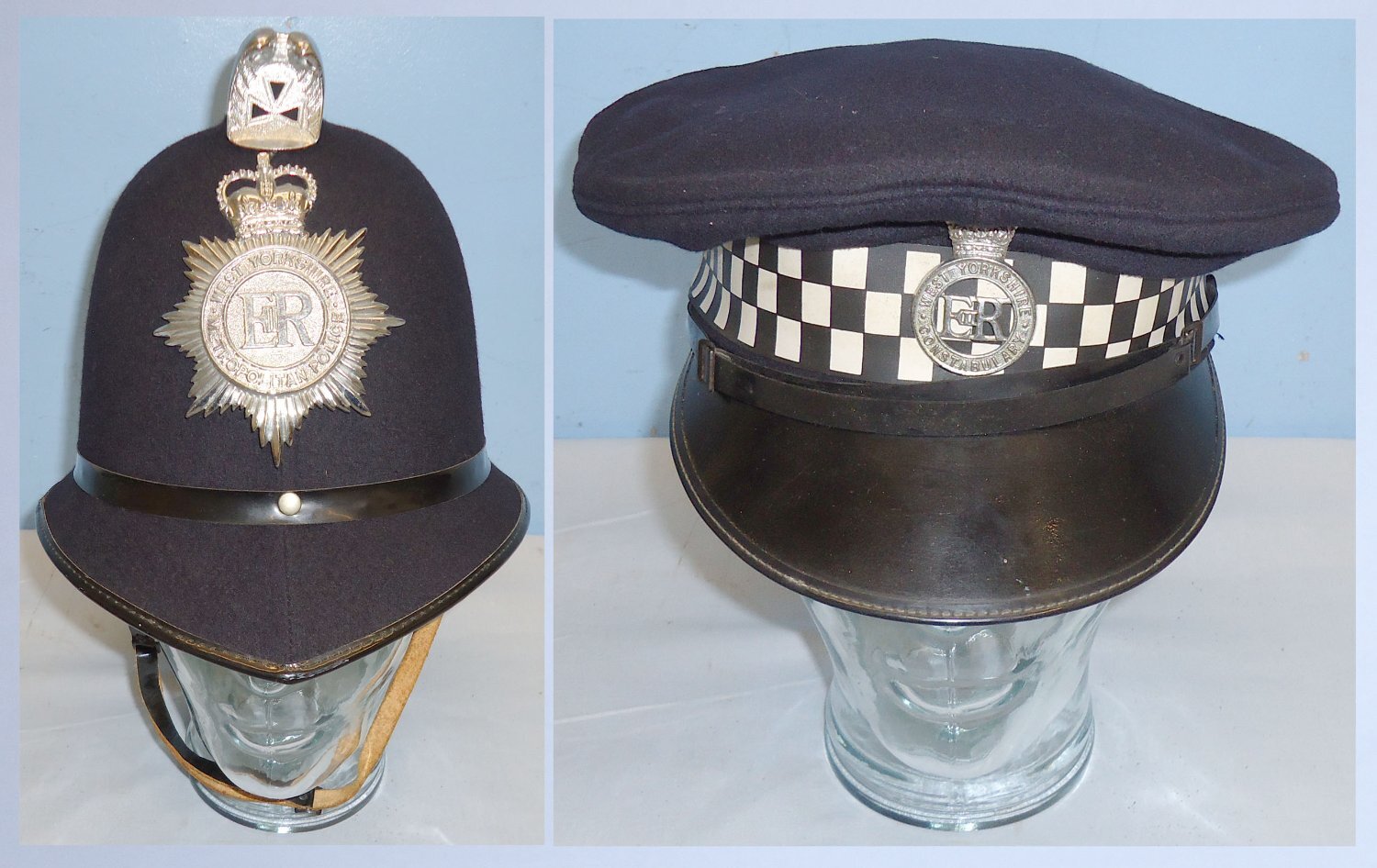 Pair* West Yorkshire Metropolitan Pre 1986 Police Hemet and Cap. POL 360. Pair* West Yorkshire Metropolitan Pre 1986 Police Hemet and Cap. POL 360.  Clothing