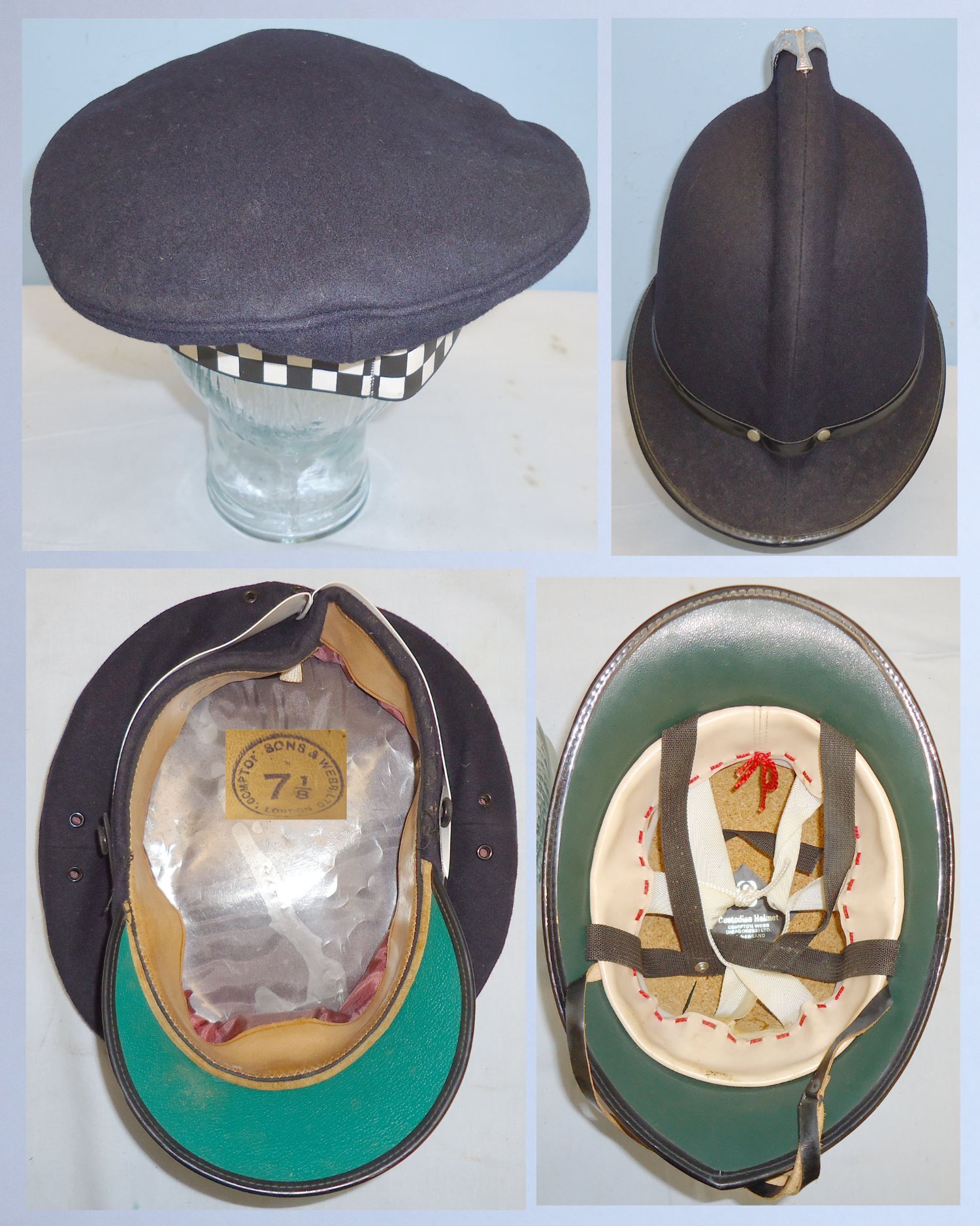  Pair* West Yorkshire Metropolitan Pre 1986 Police Hemet and Cap. POL 360. Pair* West Yorkshire Metropolitan Pre 1986 Police Hemet and Cap. POL 360.  Clothing