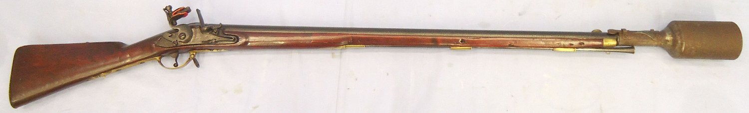 Dog Lock Musket circa 1720, with Grenade Launching Reinforcing Ring & Museum Quality Discharger Cup. Sn - 22768 Dog Lock Musket circa 1720, with Grenade Launching Reinforcing Ring & Museum Quality Discharger Cup. Sn - 22768 Single Shot .75 Cal Muzzleloader Rifle - {CATEGORY}
