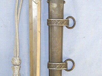 WW2 Era Nazi German Luftwaffe Officer’s 2nd Pattern Dagger By ‘Gustav Spitzer Solingen’ With Bullion Cord & Portepee & Scabbard. Sn 23484:13 Dagger