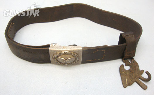 Luftwaffe 'Enlisted' Belt Buckle With Leather Belt and Hanger Luftwaffe 'Enlisted' Belt Buckle With Leather Belt and Hanger Clothing in 