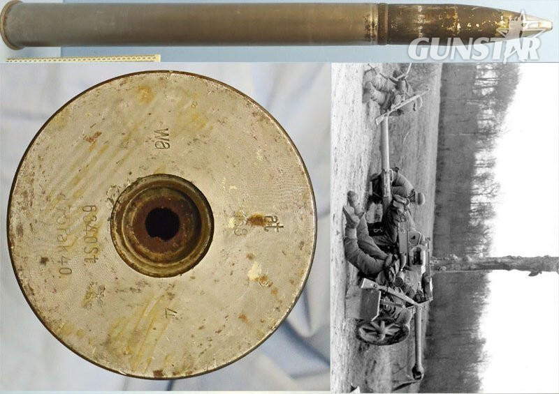 INERT DEACTIVATED. WW2, German, 1944 Dated Unfired, 7.5 cm Pak 40 (75 x 714R) HE (High Explosive) Round For The 7.5cm Panzerabwehrkanone 40 (Pak40) Anti-Tank Gun. Sn - 18955 INERT DEACTIVATED. WW2, German, 1944 Dated Unfired, 7.5 cm Pak 40 (75 x 714R) HE (High Explosive) Round For The 7.5cm Panzerabwehrkanone 40 (Pak40) Anti-Tank Gun. Sn - 18955  Other Ammunition in 