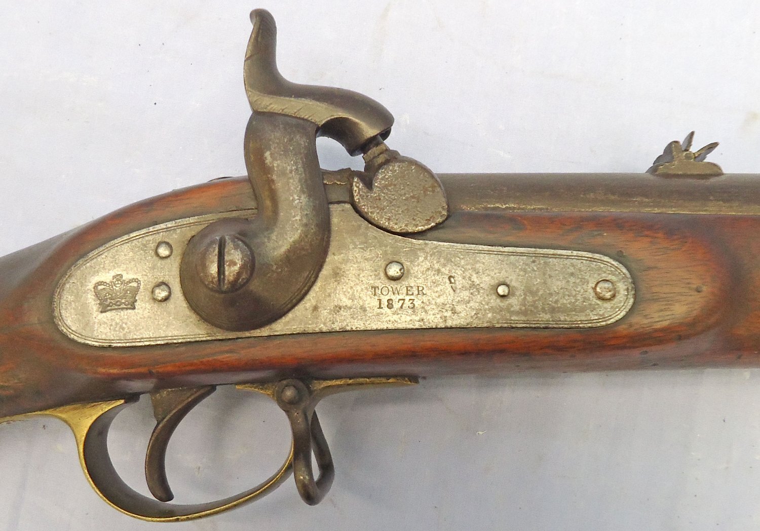 Tower, 1873 Dated, .75” Bore, 1842 Pattern Musket by Issac Hollis & Sons, London. Sn - 23174:38 Tower, 1873 Dated, .75” Bore, 1842 Pattern Musket by Issac Hollis & Sons, London. Sn - 23174:38 Muzzleloader Various Rifle 