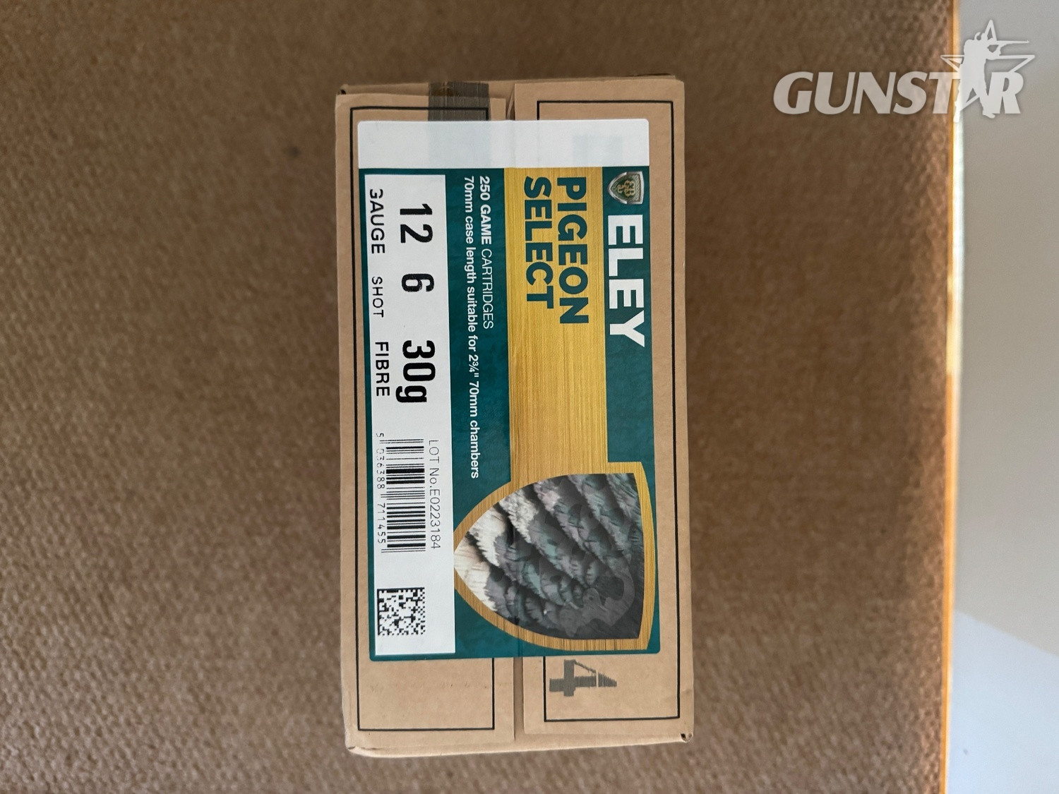 Eley (UK) Pigeon Select 12g 6 30g Fibre 250 cartridges  Cartridges in 