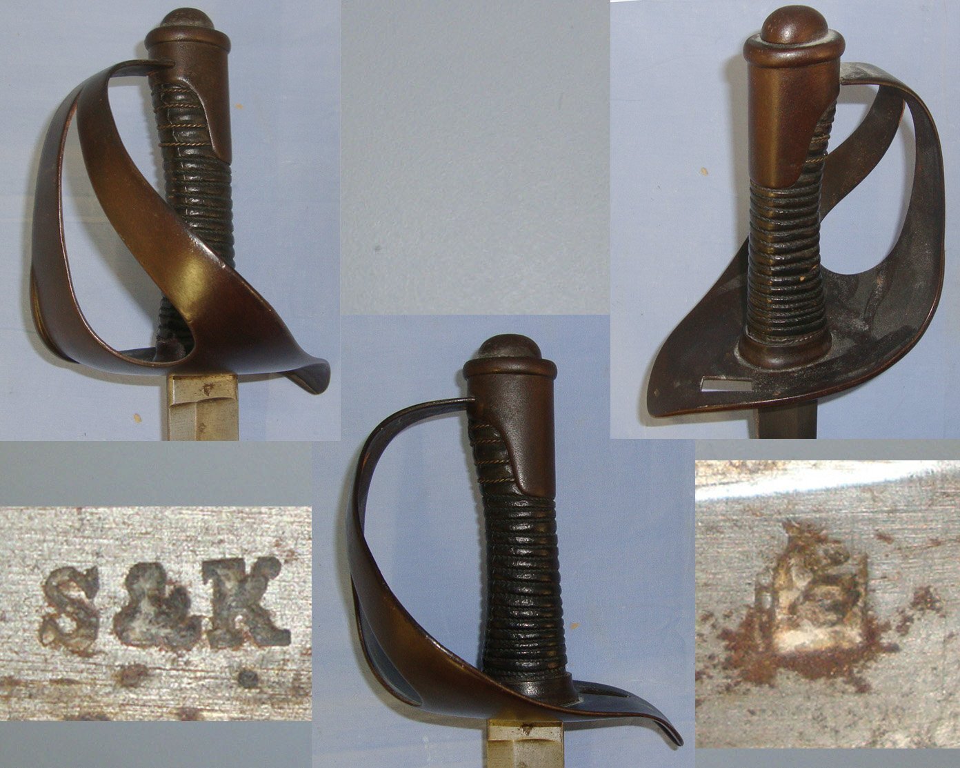 1860-1864 Italian Model 1860 Heavy Cavalry Trooper’s Sword With Blade By ‘S&K’ (Schnitzler & Kirschbaum, Solingen, Germany) & Scabbard. Sn 22645:6 Sword