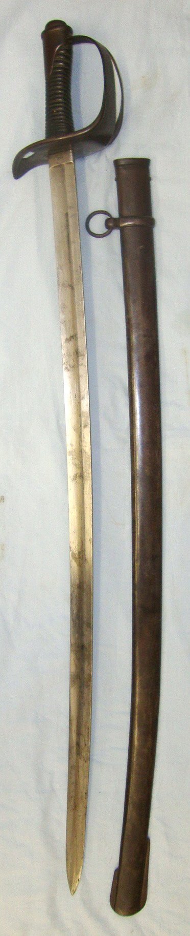  1860-1864 Italian Model 1860 Heavy Cavalry Trooper’s Sword With Blade By ‘S&K’ (Schnitzler & Kirschbaum, Solingen, Germany) & Scabbard. Sn 22645:6 Sword