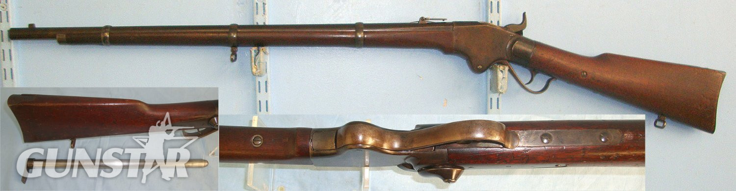  MINT BORE**RARE**U.S Army Early Post American Civil War Spencer Repeating Rifle Company USA 1860 Patent, Model 1865 .50 Rim Fire Obsolete Calibre Repeating Rifle With 7 Shot Tubular Magazine. Sn 23385 spencer Lever Action Obsolete Rifle