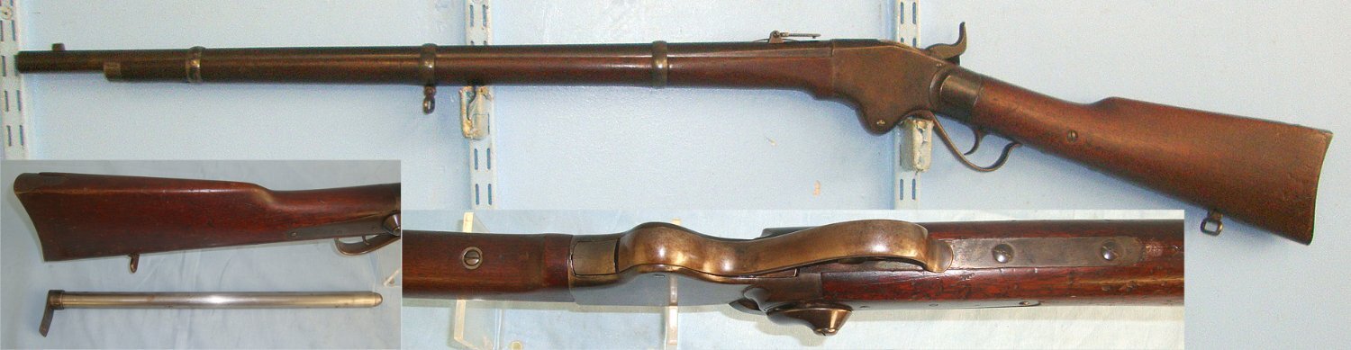  MINT BORE**RARE**U.S Army Early Post American Civil War Spencer Repeating Rifle Company USA 1860 Patent, Model 1865 .50 Rim Fire Obsolete Calibre Repeating Rifle With 7 Shot Tubular Magazine. Sn 23385 spencer Lever Action Obsolete Rifle