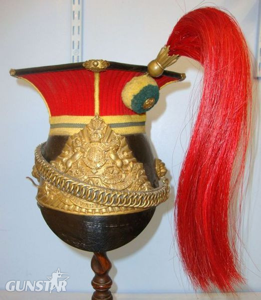 Victorian 12th (Prince Of Wales) Lancer\'s Troopers Lance Cap WD Marked & 1902 Dated With Queen’s Crown Plate & Plume. Sn 9493. Victorian 12th (Prince Of Wales) Lancer\'s Troopers Lance Cap WD Marked & 1902 Dated With Queen’s Crown Plate & Plume. Sn 9493. Clothing in 