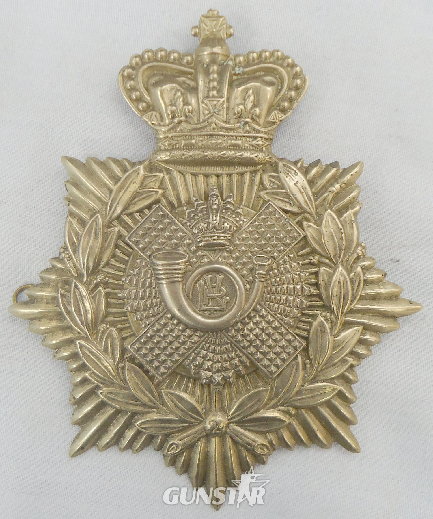 Lanarkshire Rifle Volunteers Victorian Officers Helmet Plate. 22434:11. Lanarkshire Rifle Volunteers Victorian Officers Helmet Plate. 22434:11.  Antique & Militaria in 