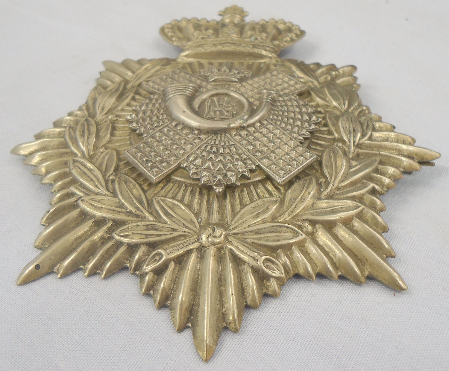 Lanarkshire Rifle Volunteers Victorian Officers Helmet Plate. 22434:11. Lanarkshire Rifle Volunteers Victorian Officers Helmet Plate. 22434:11.  Antique & Militaria