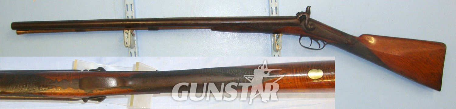 Victorian C1860 English Form 13 Bore Double Barreled Muzzle Loading Percussion Sporting Shotgun. Sn 22618 Muzzleloader 13 Bore/gauge