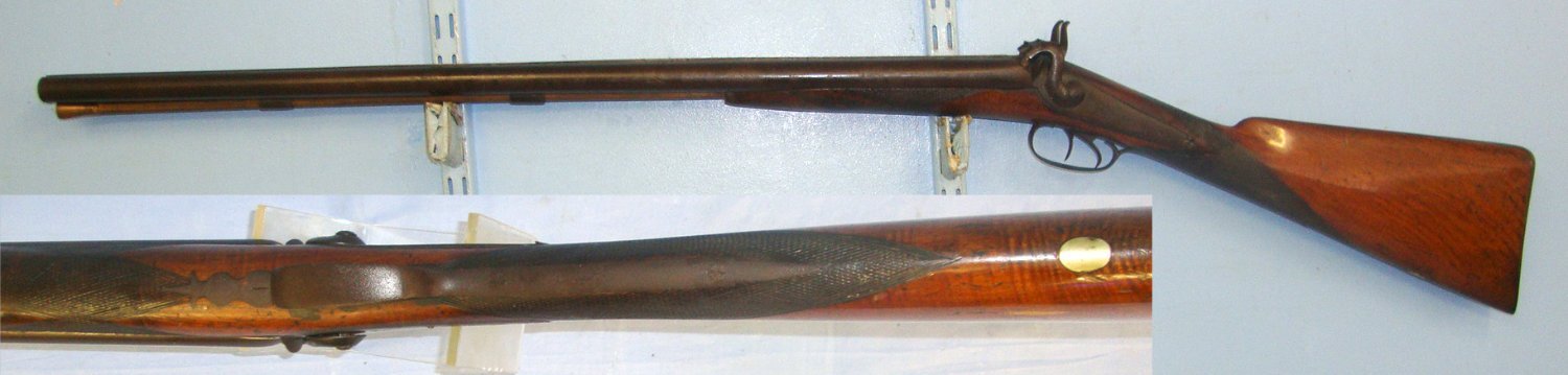 Victorian C1860 English Form 13 Bore Double Barreled Muzzle Loading Percussion Sporting Shotgun. Sn 22618 Muzzleloader 13 Bore/gauge