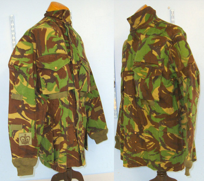 RARE C1980’s 1st Type British Sniper Officer’s SAS Camouflaged Smock With Major / Regimental Sgt Major Rank Insignia  Antique & Militaria