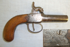 C1840 English Thomas Smith London 50 Bore Percussion Pocket Pistol With Turn Off Barrel. None Muzzleloader