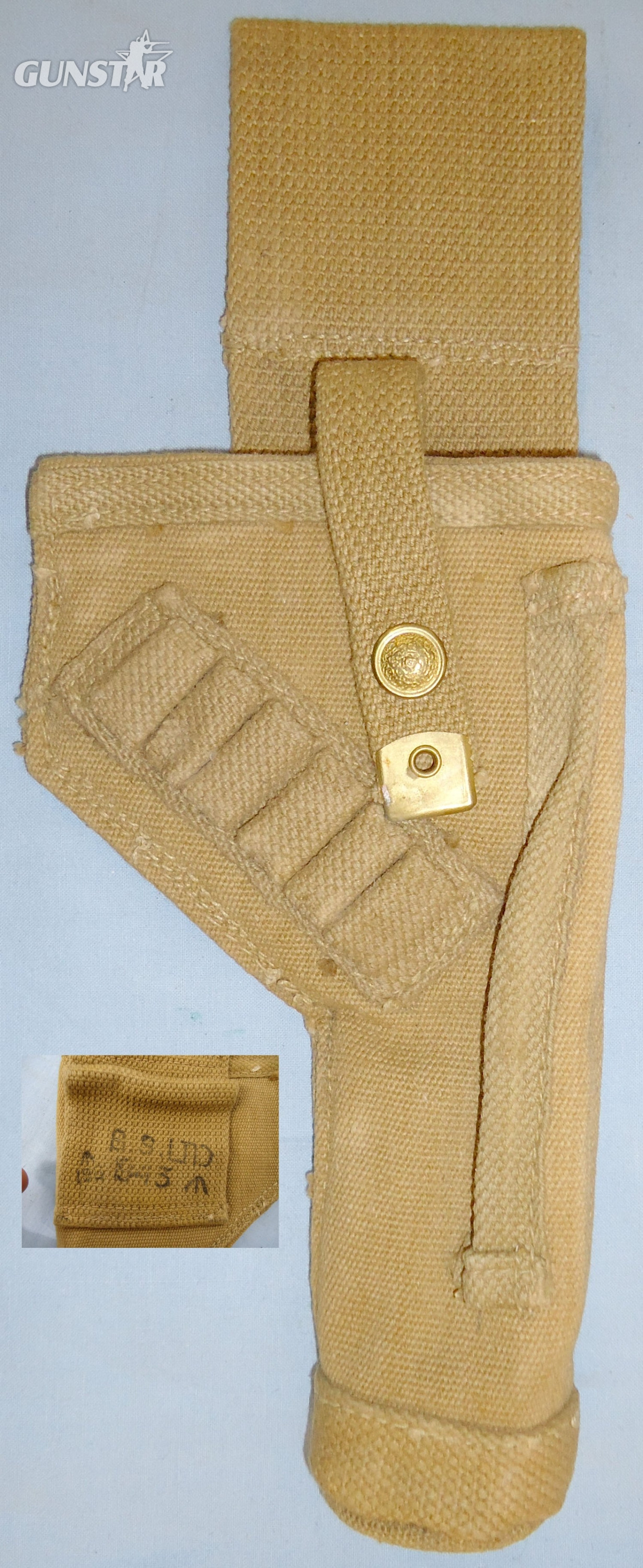 WWII 1943 Dated MK II Webbing Open Top Tanker’s Holster for Enfield & Webley .380 Calibre Pistol. 22125 WWII 1943 Dated MK II Webbing Open Top Tanker’s Holster for Enfield & Webley .380 Calibre Pistol. 22125 Antique & Militaria in 