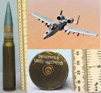 INERT DEACTIVATED. American, Unfired Practice Round For GAU-8 (30x173), 7 Barrelled Gatling Aircraft Gun. - O 1925 INERT DEACTIVATED. American, Unfired Practice Round For GAU-8 (30x173), 7 Barrelled Gatling Aircraft Gun. - O 1925  Other