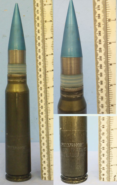  INERT DEACTIVATED. American, Unfired Practice Round For GAU-8 (30x173), 7 Barrelled Gatling Aircraft Gun. - O 1925 INERT DEACTIVATED. American, Unfired Practice Round For GAU-8 (30x173), 7 Barrelled Gatling Aircraft Gun. - O 1925  Other Ammunition