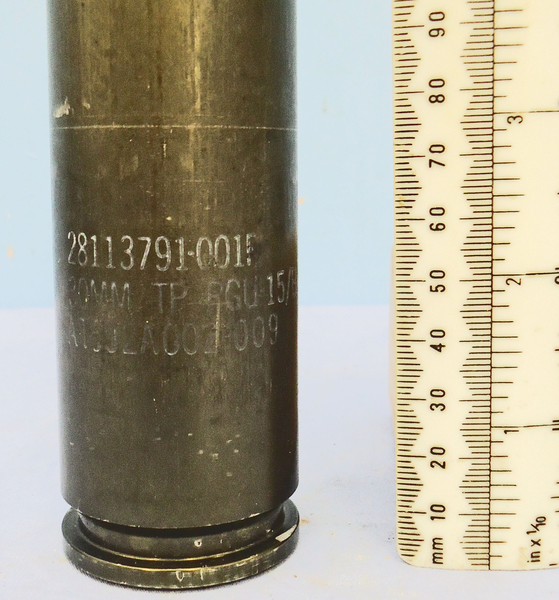 INERT DEACTIVATED. American, Unfired Practice Round For GAU-8 (30x173), 7 Barrelled Gatling Aircraft Gun. - O 1925 INERT DEACTIVATED. American, Unfired Practice Round For GAU-8 (30x173), 7 Barrelled Gatling Aircraft Gun. - O 1925  Other Ammunition - {CATEGORY}