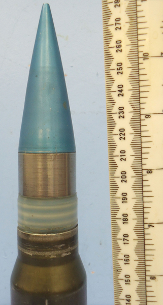 INERT DEACTIVATED. American, Unfired Practice Round For GAU-8 (30x173), 7 Barrelled Gatling Aircraft Gun. - O 1925 INERT DEACTIVATED. American, Unfired Practice Round For GAU-8 (30x173), 7 Barrelled Gatling Aircraft Gun. - O 1925  Other Ammunition 