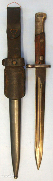 Yugoslavian M1924 Bayonet, Scabbard And Leather Frog. Bayonet