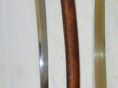 SCARCE**MAN TETSU SWORD COMPANY DOUBLE SIGNED KOA ISSHIN MANTETSU (Respectfully Made) BLADE*WW2 Japanese Officer's Gendaito Katana Sword Officer’s Rank Tassel, Scabbard With Leather Combat Cover & Expert Assessment. ED 3018 Sword