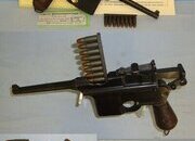 Spanish Civil War & WW2 Era Spanish Astra 1928 Patent Model 900 (Mauser C/96) 7.63mm Calibre 'Broom Handle' Semi Automatic Pistol With Stripper Clip Loaded With Inert Deactivated Rounds, Original Astra Pamphlets & Associated Paperwork. Sn 23668 deactivated pistol None Semi Auto