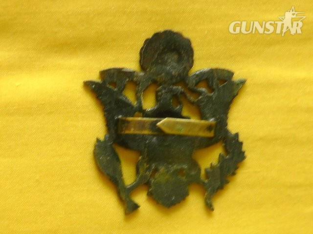 Unknown Very rare World War One American Infantry Officer\\\'s  Bronze Cap Badge. Antique & Militaria
