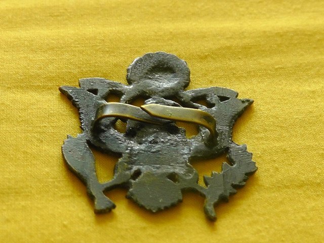 Unknown Very rare World War One American Infantry Officer\\\'s  Bronze Cap Badge. Antique & Militaria - {CATEGORY} in 